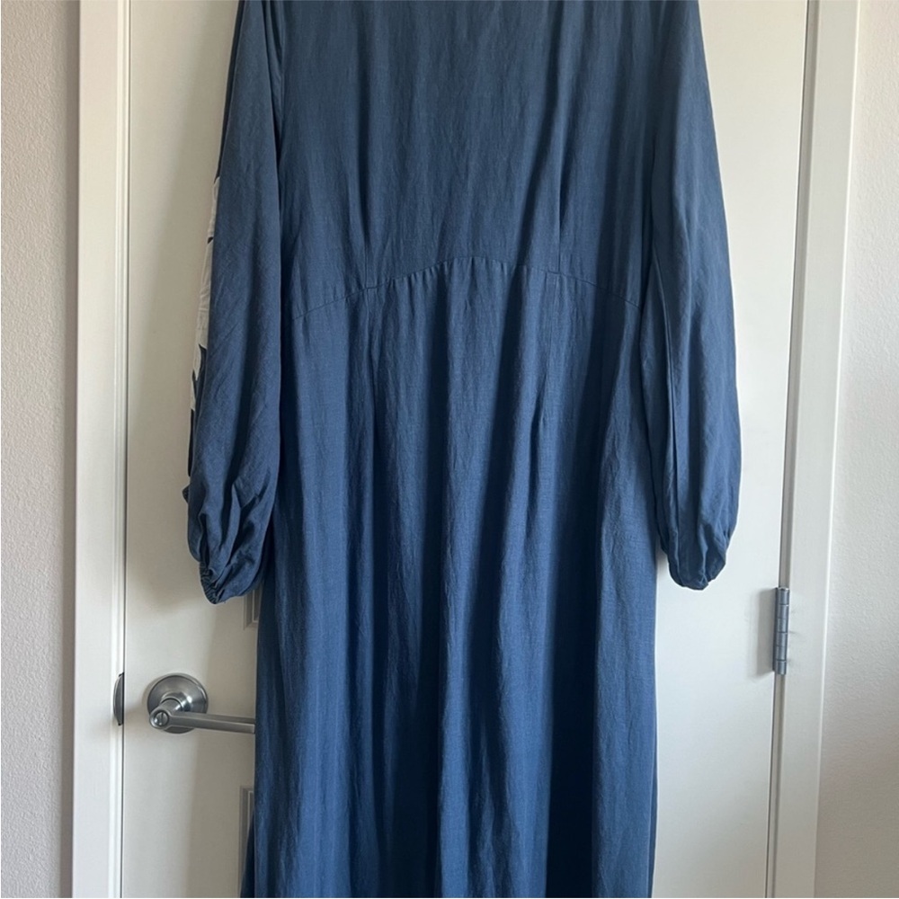 Anthropologie Farm Indigo Blue Top - XL Petite - Picture 7 of 7